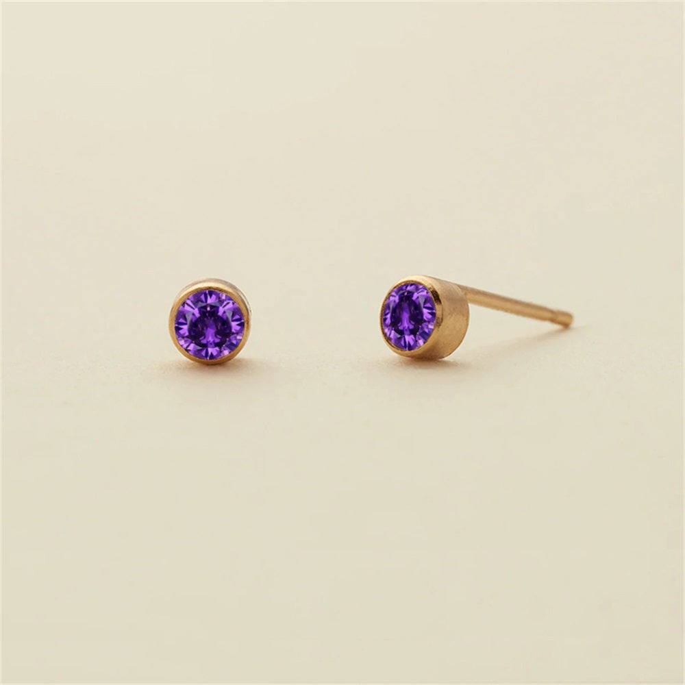 Birthstone Stud Earrings