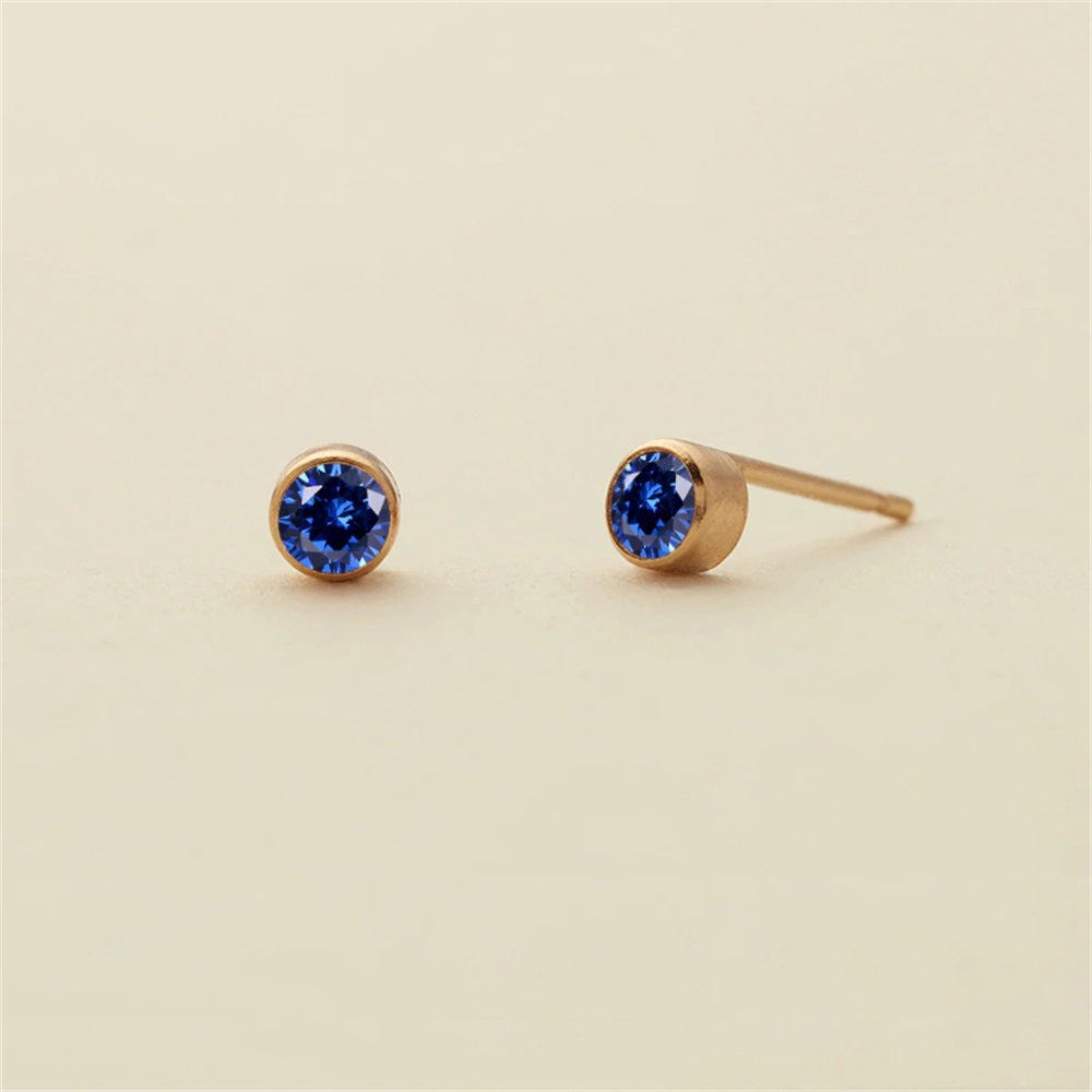 Birthstone Stud Earrings