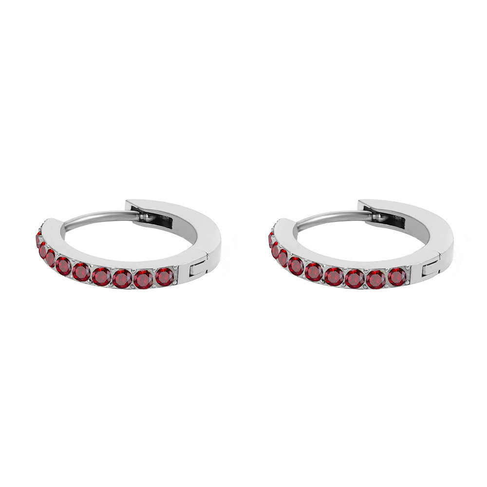 SAMPLE: Birthstone Pave Ruby Earrings