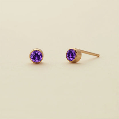 Birthstone Stud Earrings