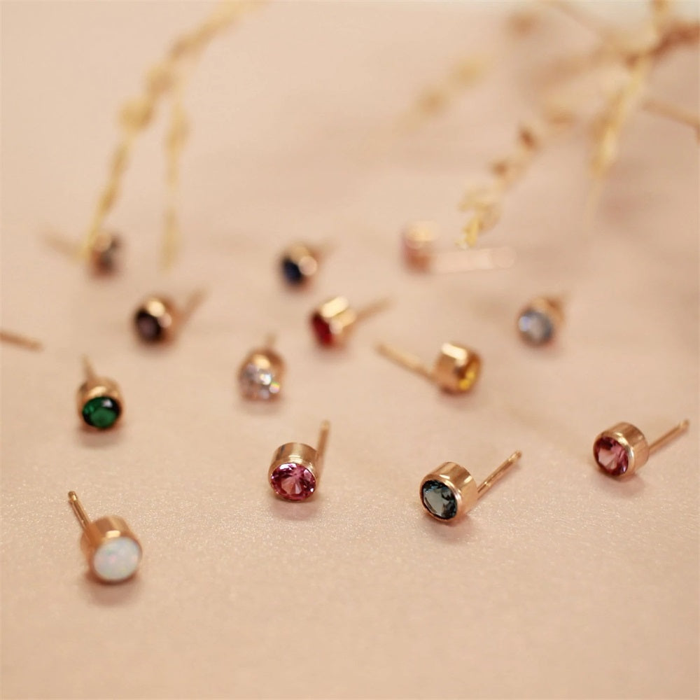 Birthstone Stud Earrings