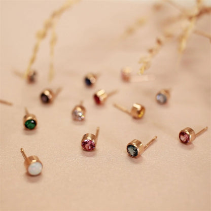 Birthstone Stud Earrings